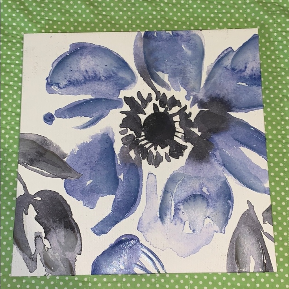 floral blue painting